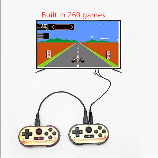 Console de jogos retrô de tv, 260 jogos 8 bit mini tv, jogo duplo único  para nes fc - AliExpress